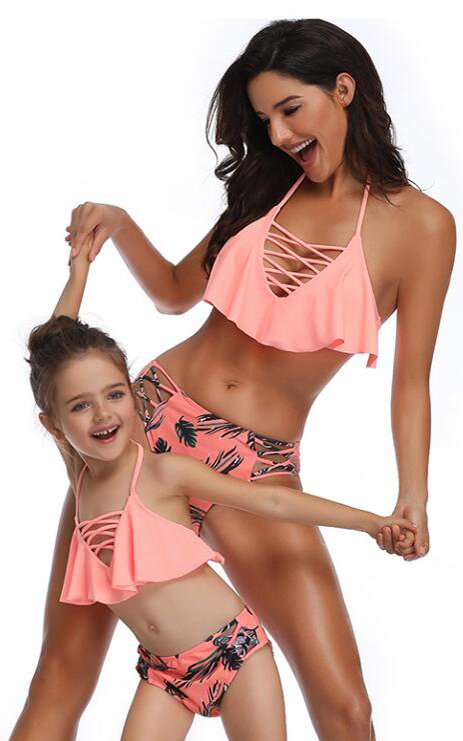 F4816-1 mother daughter swimsuits matching